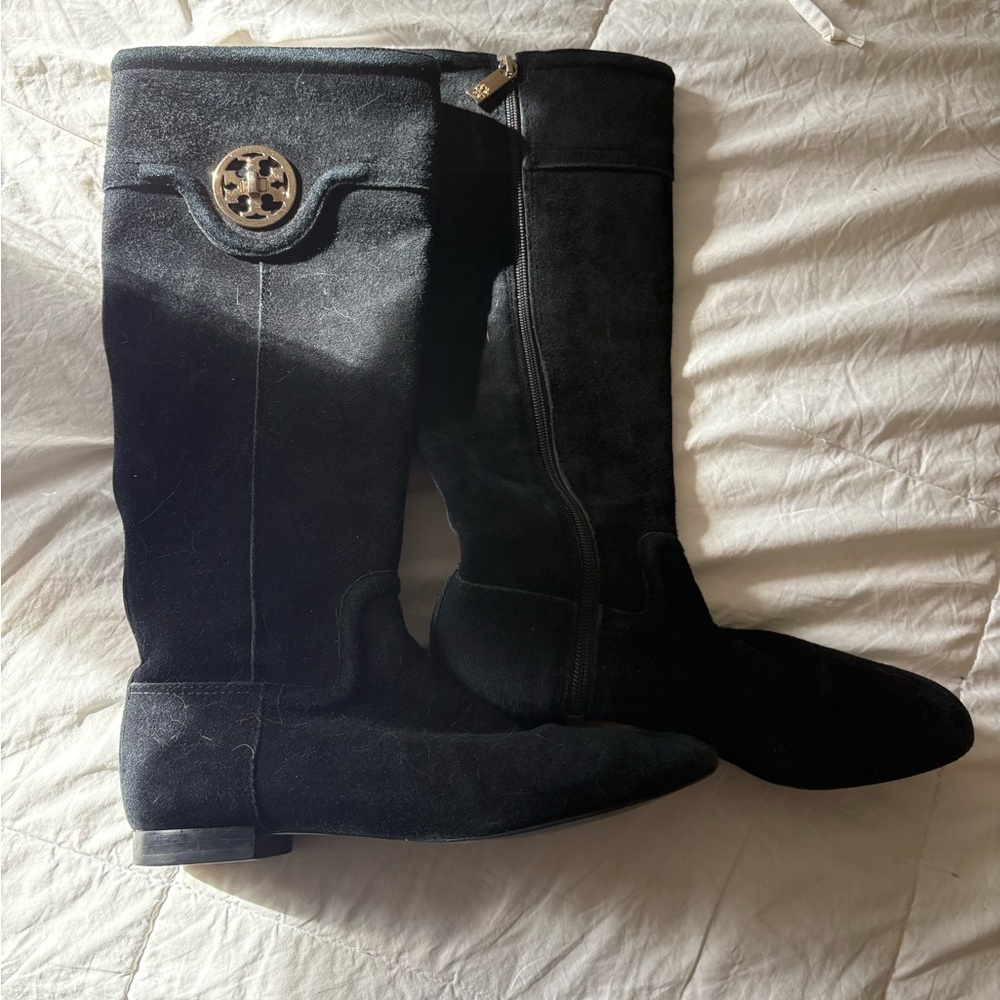 Tory Burch Black Riding Boots